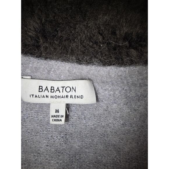 Babaton Mohair Alpaca Crewneck Sweater Gray Size M - Picture 3 of 4
